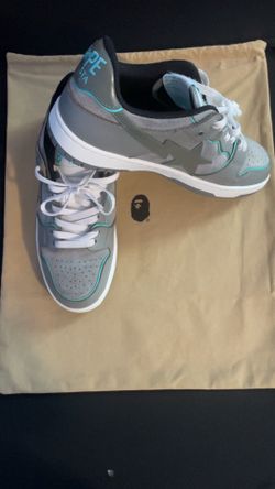 Bapesta sk8 (size 8 YOUTH) grey turquoise