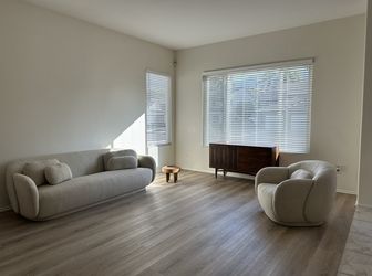 Boucle Fabric Curved Sofa Set 