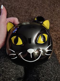 NEW Yankee Candle black cat candle holder set