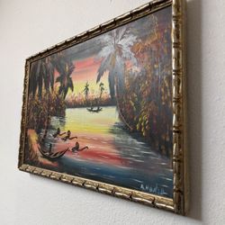 Sunset oil painting 25" x 16"