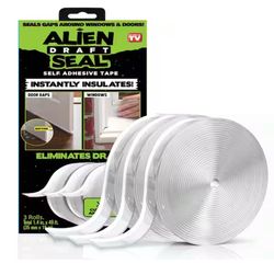 Alien Seal 1.4 in. x 49 ft. Transparent Anti-Draft Adhesive Instant Insulation Seal Tape (3-Pack)=N3-249