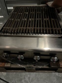 New GSW USA AEBR-24NG 24" Countertop Gas Charbroiler with Manual Controls for sale