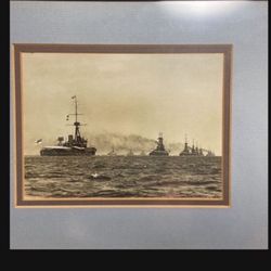 Rare Authentic Historic Naval Photograph Of British Squadron At Spithead