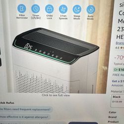 Brand New Air Purifiers for Home Large Room Up to 1690 ft Double-sided Air Inlet Smart WiFi Alexa Compatible PM 2.5 Air Quality Monitor for Smoke and 