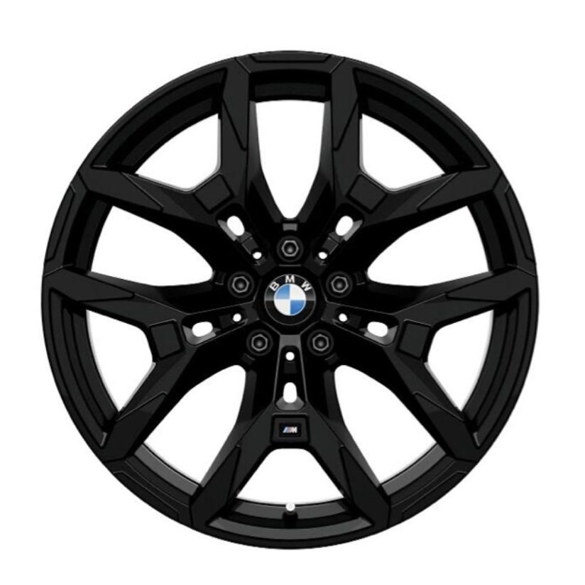 19" M Dual-Spoke Jet Black 995M Wheels with Staggered Summer Runflat ...