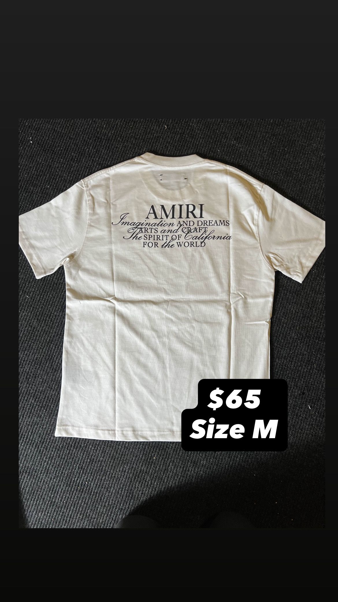 White Amiri Spirit T-shirt | Size Medium | Brand New In Bag