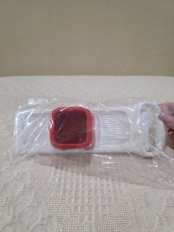 Genuine Tupperware Red Mini Mando Mandoline Compact Food Slicer Non-Electric NIP