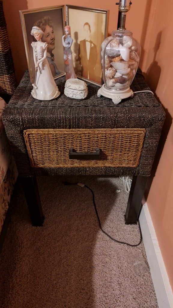 Wicker Nightstand
