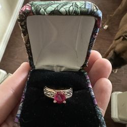 1.5ct Ruby Beauty & the Beast Inspired Engagement Ring