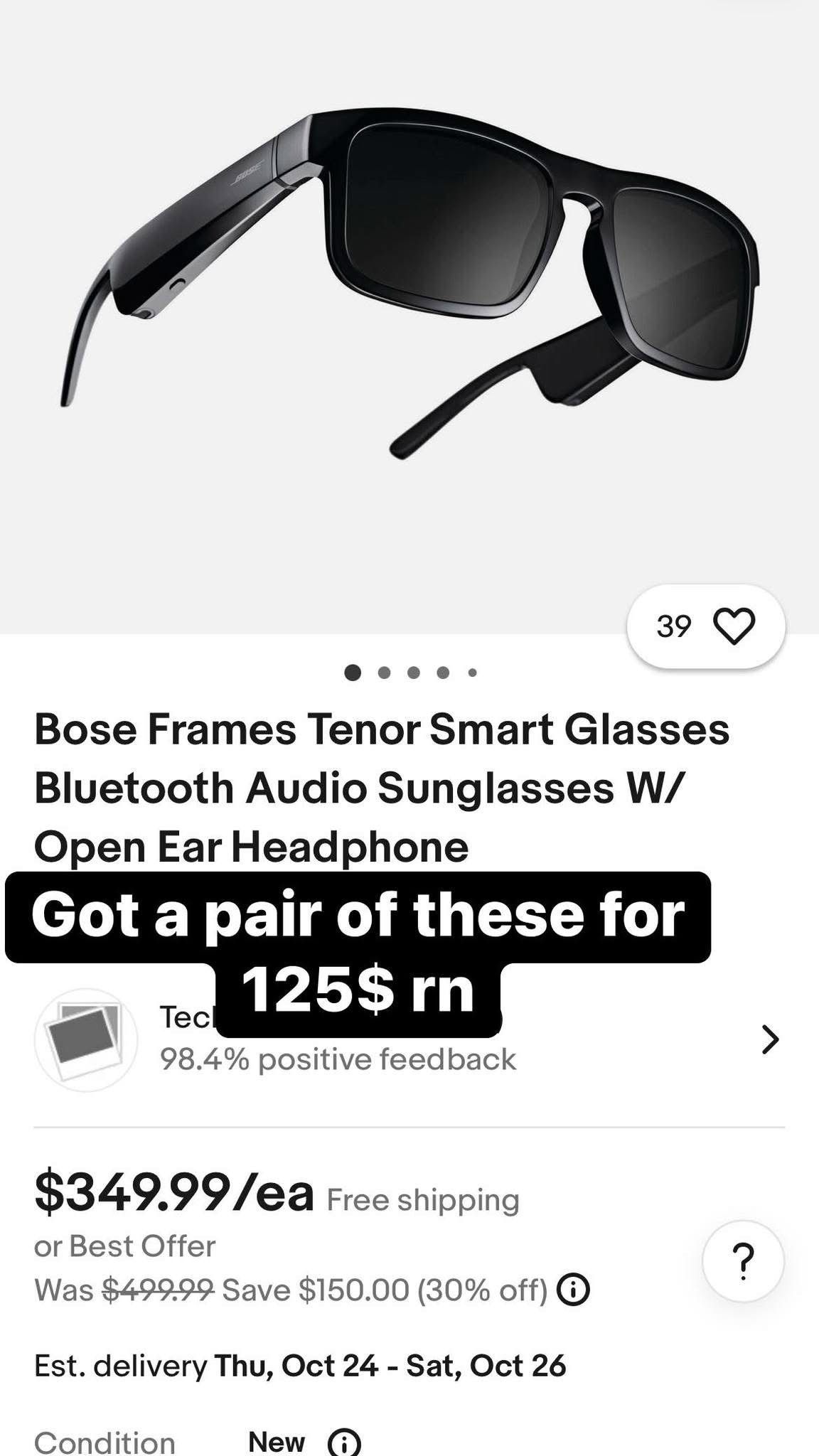 Boss Frames Tenor Smart Glasses 