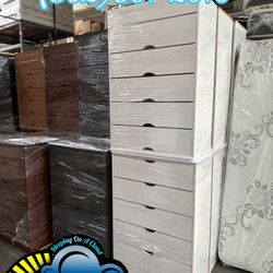 White Katy Five Drawer Dresser New Chest Cajonera 