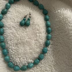 Necklace & Earrings Turquoise