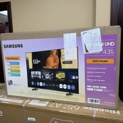 Samsung 43-Inch Class Crystal UHD U8000F 4K Smart TV (2025 Model)