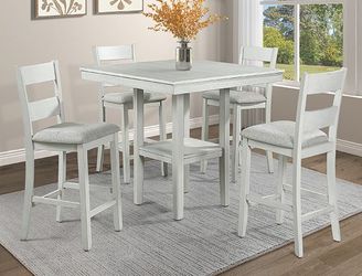 NEW 5 PC Counter Height Table Chairs Dining Room $10 DOWN