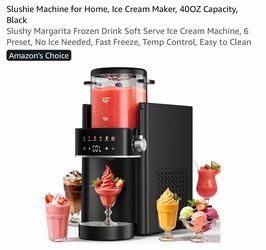 Slushie Machine & Ice Cream Maker, 40oz, Black