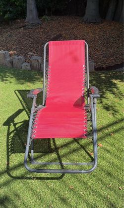 Red Zero Gravity Folding Recliner Chair