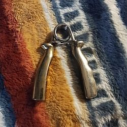 Vintage Solid Brass Exercise Hand Grip Hand Strengthen Exercise Gripper Spring