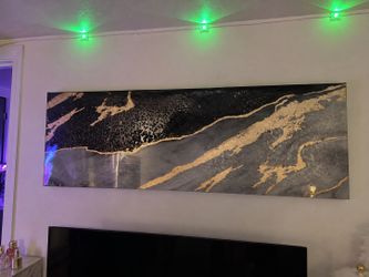 Large Abstract Resin Wall Art Canvas