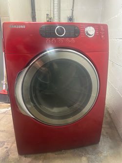 Samsung Front-Load Dryer Red