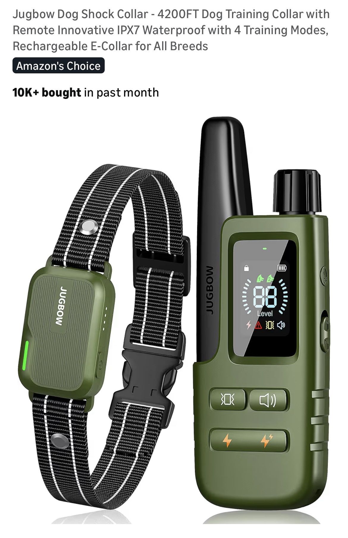 Dog Shock Collar  (10-120Lbs) - 4200FT Dog Training Collar with Remote IPX