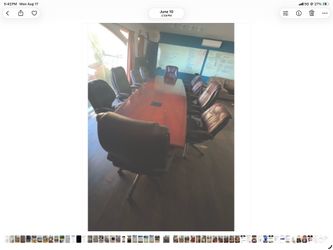 Cherry wood conference table
