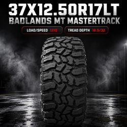 🔥 37X12.50R17LT BADLANDS MT MASTERTRACK Tires 🔥
