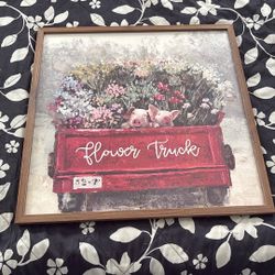 Large Flower And Pigs Picture 