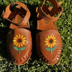 Leather Sandals Sun Flower 