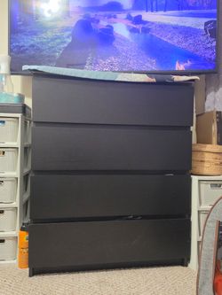 3 set IKEA Malm 4-Drawer Dresser Black-Brown
