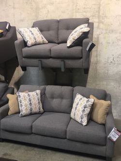 Gray Sofa and Loveseat Set Sale