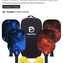 Dulce Dom New Pickleball Paddle Set For 4