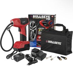 Bullseye Pro Max Deluxe Tire Inflator Portable Air Compressor, Portable Air Pump for Car Tires, Car Tire Inflator Portable - 150PSI, 12V DC 2000 mAhs,