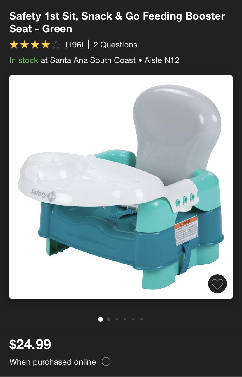 NEW Booster Feeding Chair