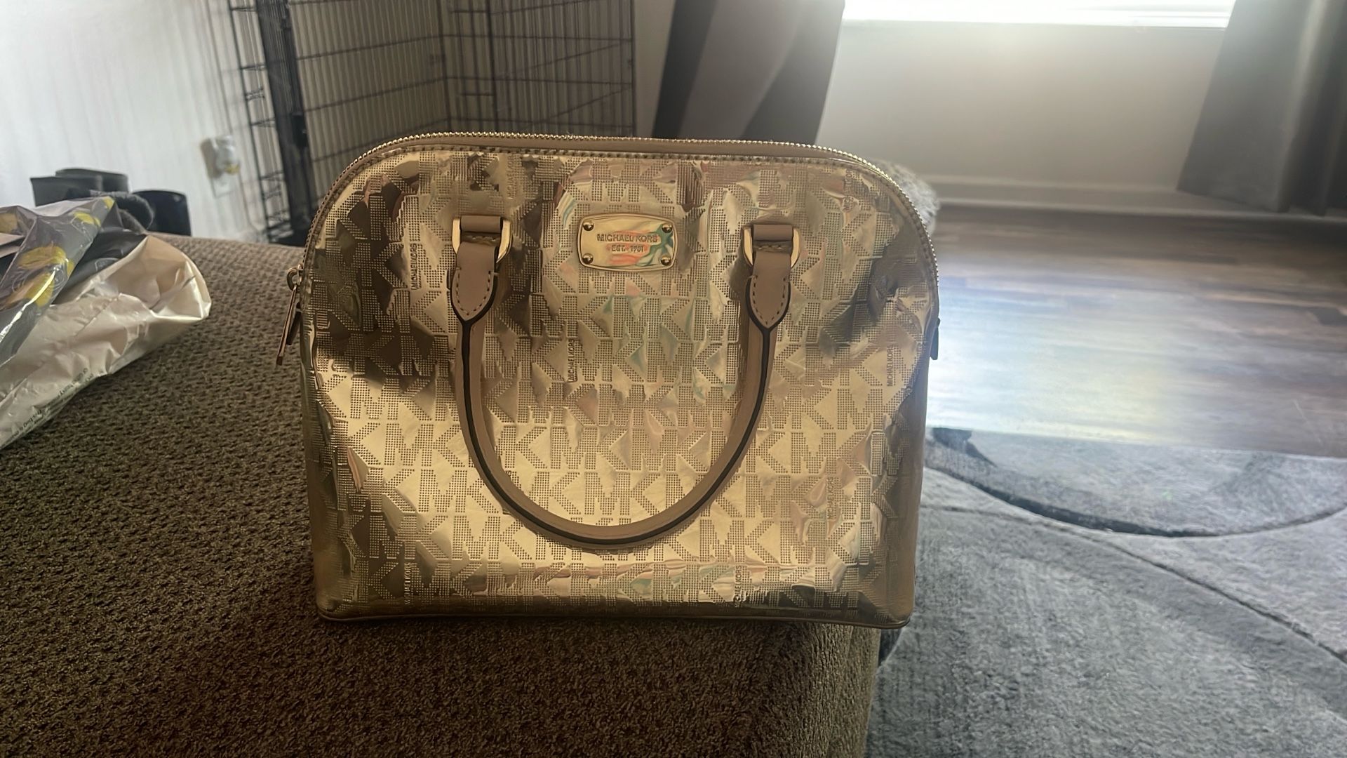 Gold Shiny Michael Kors Purse