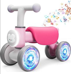Doselie Balance Bike Toddler Outdoor Toys for 1, 2 Year Old, pink