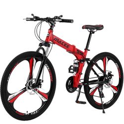 4.2 4.2 out of 5 stars (4) 24in Folding Mountain Bike for Teens, Mountain Bike 6-Spoke 21-Speed 24-inch Wheel Double Disc Brake Full Suspension Shiman