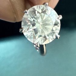 Ring Lab Diamond 2.2c White Gold 14 K