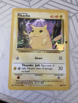 Jumbo Pikachu 58/107 Promo card