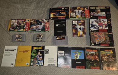 N64 and SNES  Games + Box + Manuals 