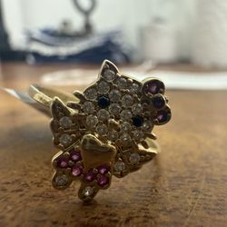 Hello kitty gold ring