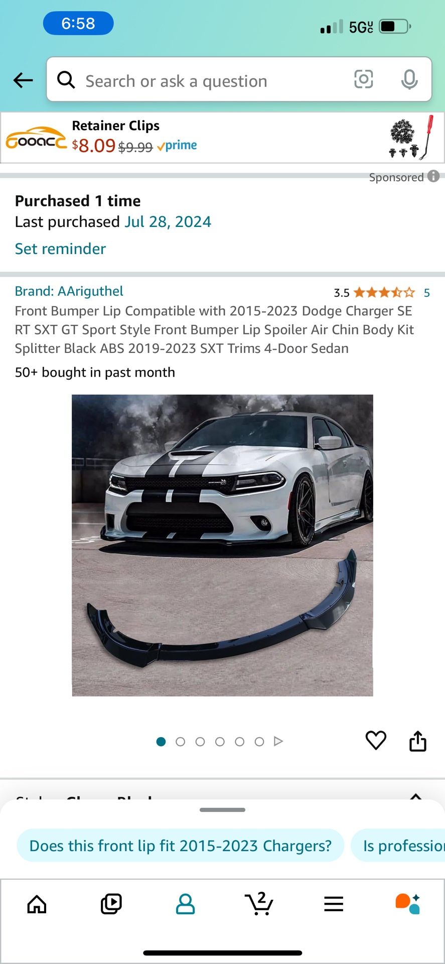 Lip Front Bumper Spoiler