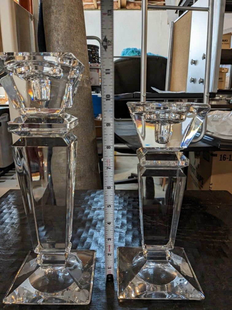 Glass Candlestick Holders