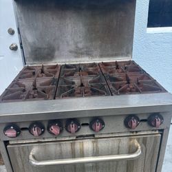6 burner commercial stove