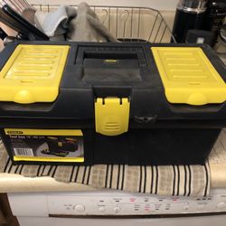 Stanley Tool Box 16” Plastic With Tray & Compartments 