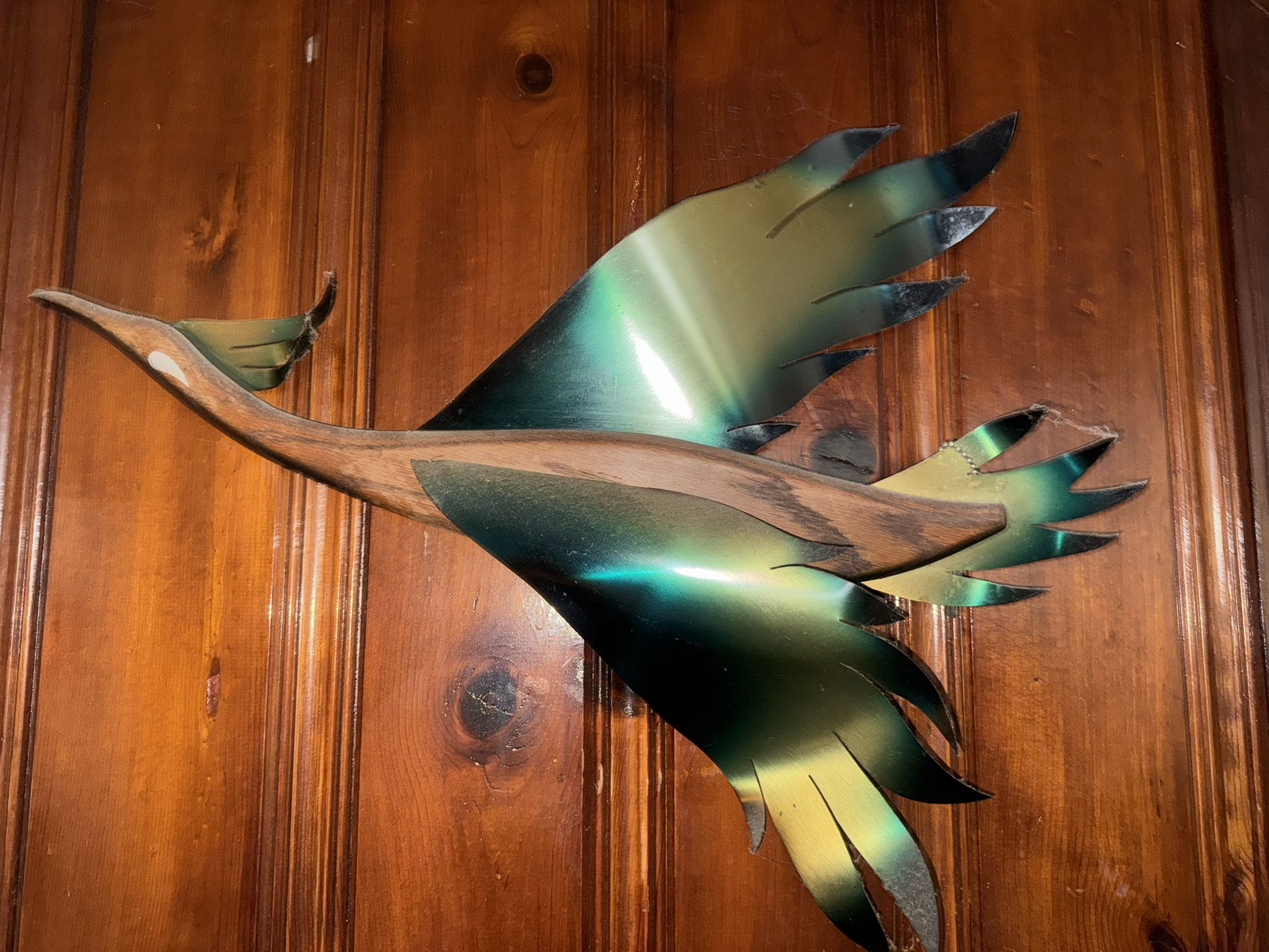 3 vintage Retro A toque Bird Road Runner Phoenix Wood Metro Wall Decir Art 1962