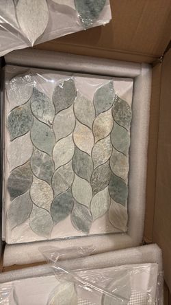 ES Stone - Marble Mosaic Leaf Tile (Ming Green)