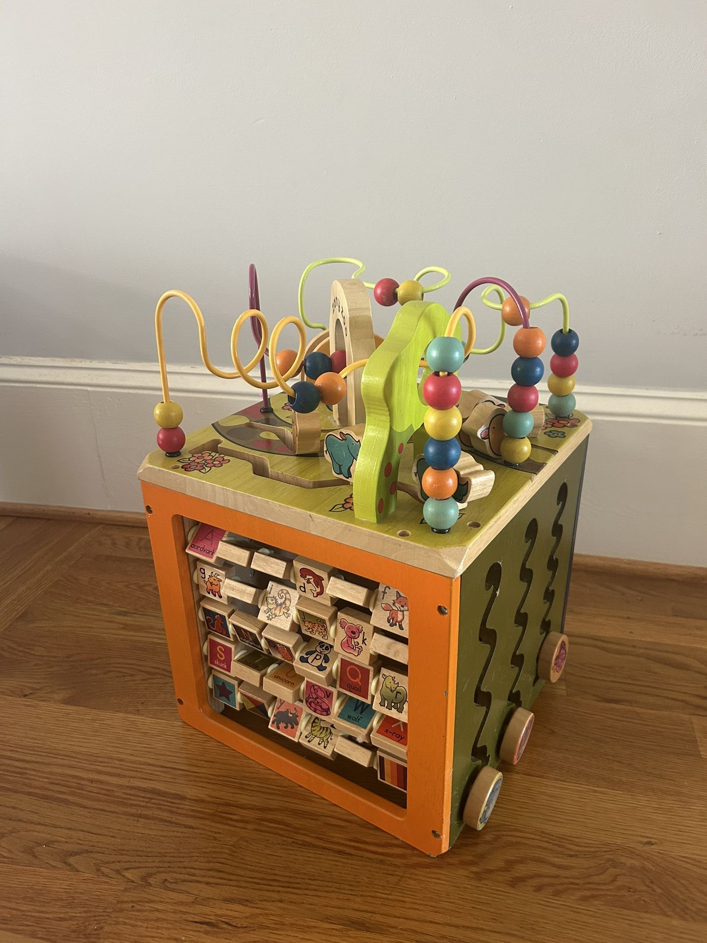 Zany Zoo Wooden Activity Cube