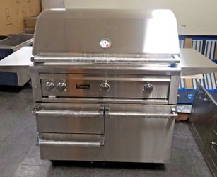 VIKING 42" FREESTANDING BARBECUE ON A CART STAINLESS STEEL LIQUID PROPANE