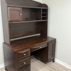 Cherry Wood Desk with Hutch, $65