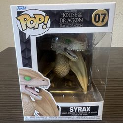 Syrax House of Dragons Funko Pop #07 Game of Thrones GOT Television George Books
